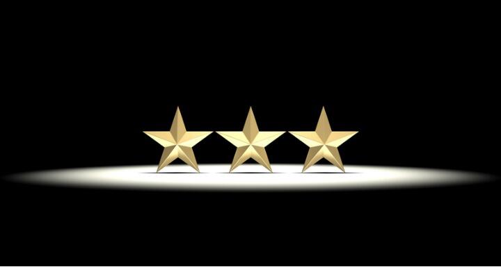3 gold stars