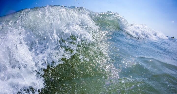 Waves crashing