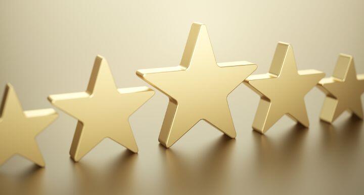 Five golden stars