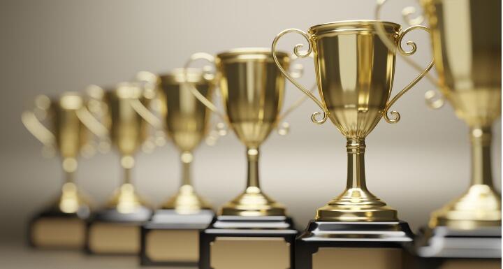 Golden Trophy cups
