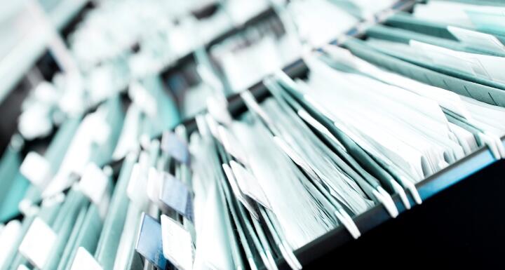 piles of files