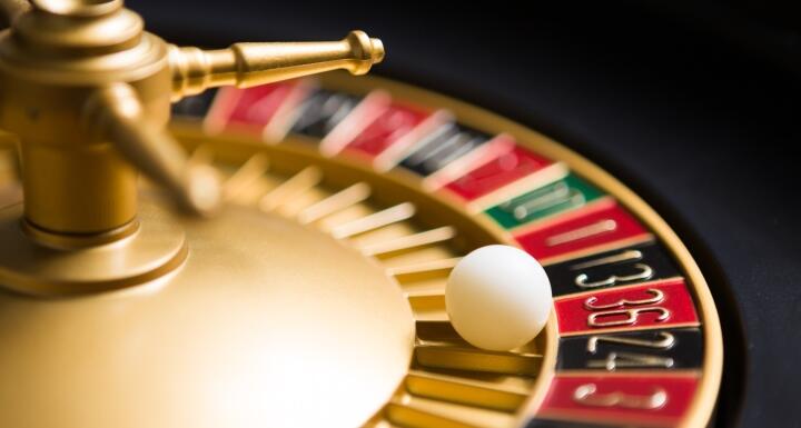 Spinning roulette wheel