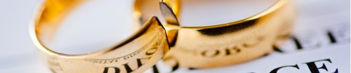 two broken wedding rings