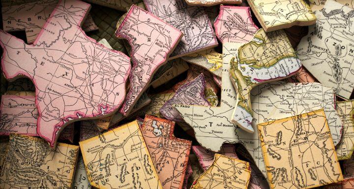 US Jigsaw puzzle Pieces